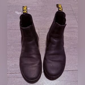 Doc Martens Black Chelsea Work Boots - Classic Slip-On Style